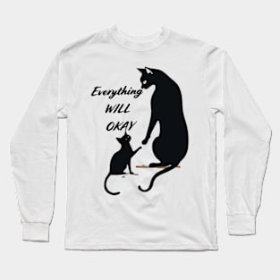 Comforting Paws: Everything Will Be Okay Long Sleeve T-Shirt